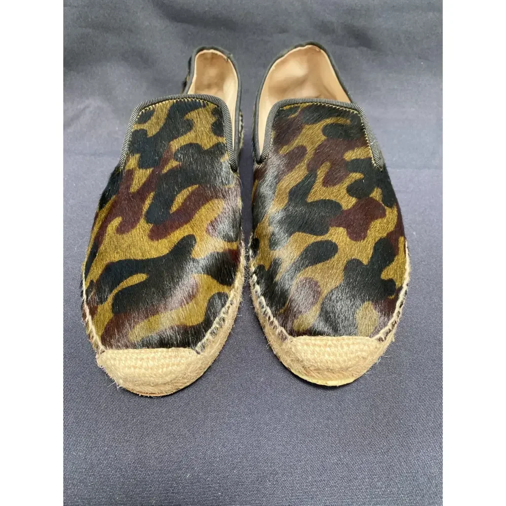 elysewalker Los Angeles Calf Hair Espadrilles in Camouflage sz 39‎